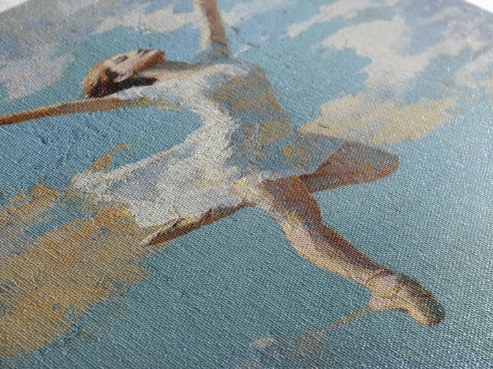 Dancer Leap with Painterly Energy Canvas Print, Fitness Studio Art, Luxury Decor, Gym Decor, Fine Art, Motion, Modern Wall Art, FSA-2x3-91