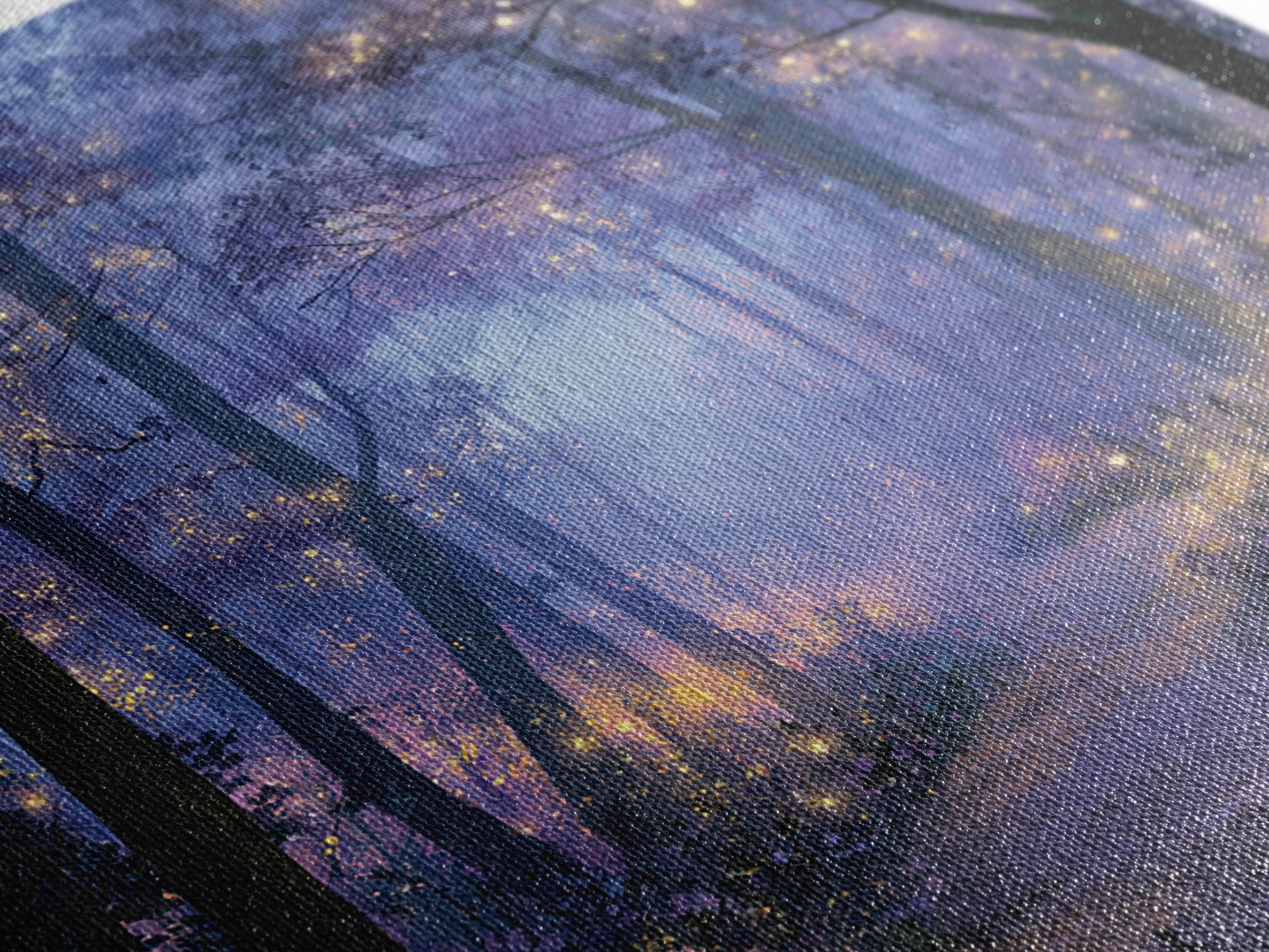 Enchanted Forest Path Glowing Canvas Print, Fairy Tale Art, Room Decor, Living Room Decor, Fine Art, Storybook, Original Art, FTA-1x1-49