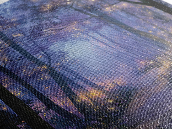 Enchanted Forest Path Glowing Canvas Print, Fairy Tale Art, Room Decor, Living Room Decor, Fine Art, Storybook, Original Art, FTA-1x1-49