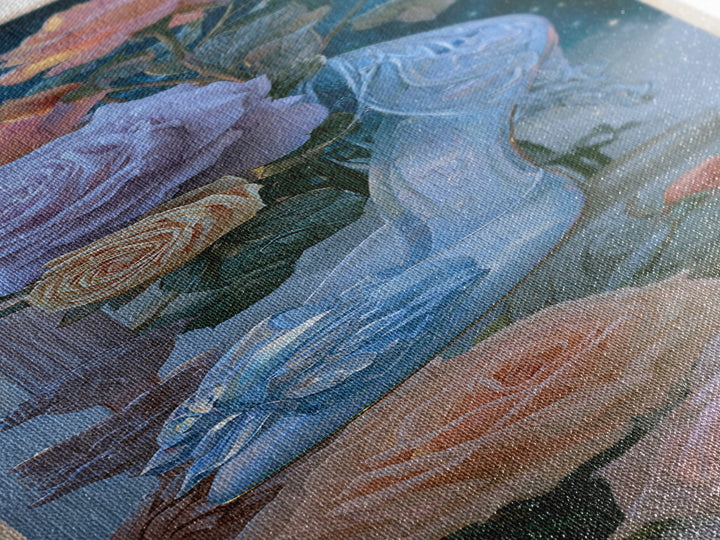 Glass Slipper Still Life Canvas Print, Fairy Tale Art, Wall Art, Living Room Decor, Oil Painting, Storybook, Printable Art, FTA-1x3-90