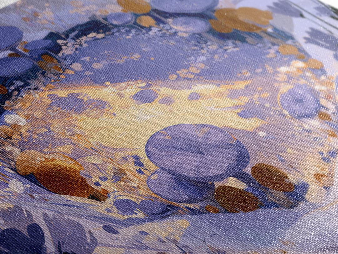 Fairy Ring of Mushrooms and Wildflowers Canvas Print, Fairy Tale Art, Printable Wall Art, Living Room Decor, Storybook, FTA-2x1-17