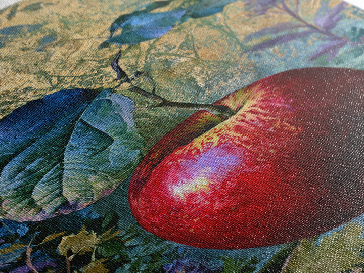 Enchanted Apple with Deep Red Shine Framed Canvas Print, Fairy Tale Art, Art Print, Living Room Decor, Fine Art, Storybook, FTA-2x3-100