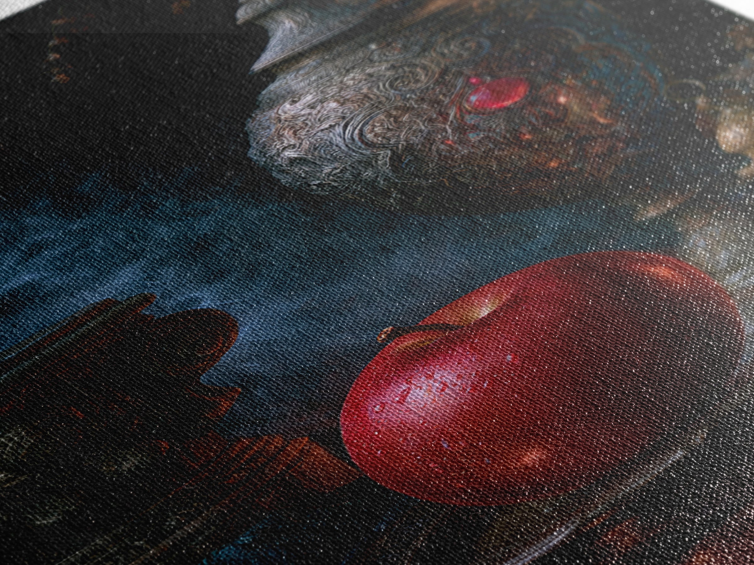 Enchanted Apple with Deep Red Shine Framed Canvas Print, Fairy Tale Art, Whimsical Wall Art, Living Room Decor, Storybook, FTA-2x3-76