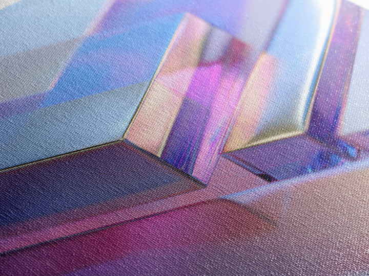 Smooth Titanium Shapes Canvas Print, Futuristic Art, Modern Wall Art, Living Room Decor, Abstract Art, Future, Victorian Decor, FUT-1x1-23