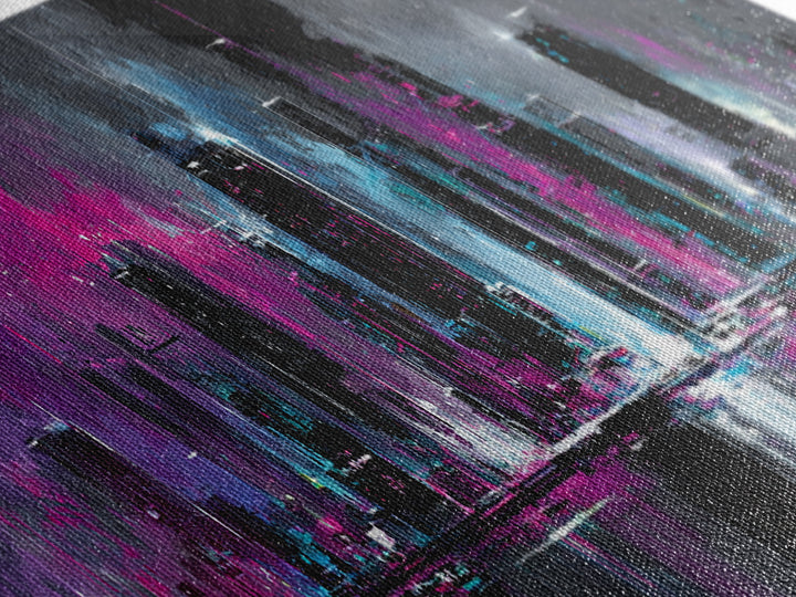 Sleek Chrome City Skyline Canvas Print, Futuristic Art, Wall Decor, Living Room Decor, Abstract Art, Future, Modern Wall Art, FUT-3x1-41