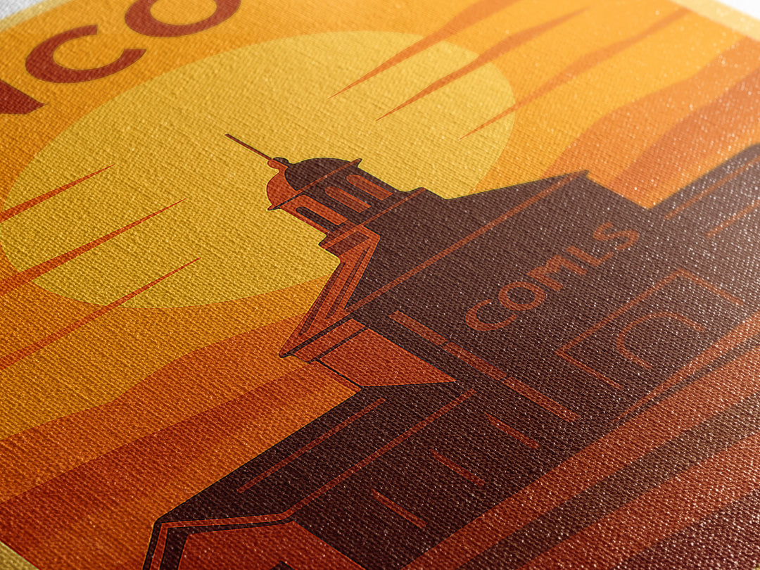 Concord California Travel Poster, Canvas Print, Warm Sunset Silhouette Art, Concord Poster Print, Travel Poster Art, City Illustration