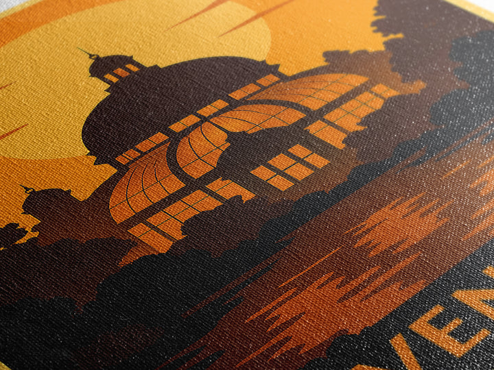 Davenport Iowa Travel Poster, Canvas Print, Golden Travel Poster Art, Davenport Poster Print, Travel Poster Art, Modern Wall Decor, Wall Art