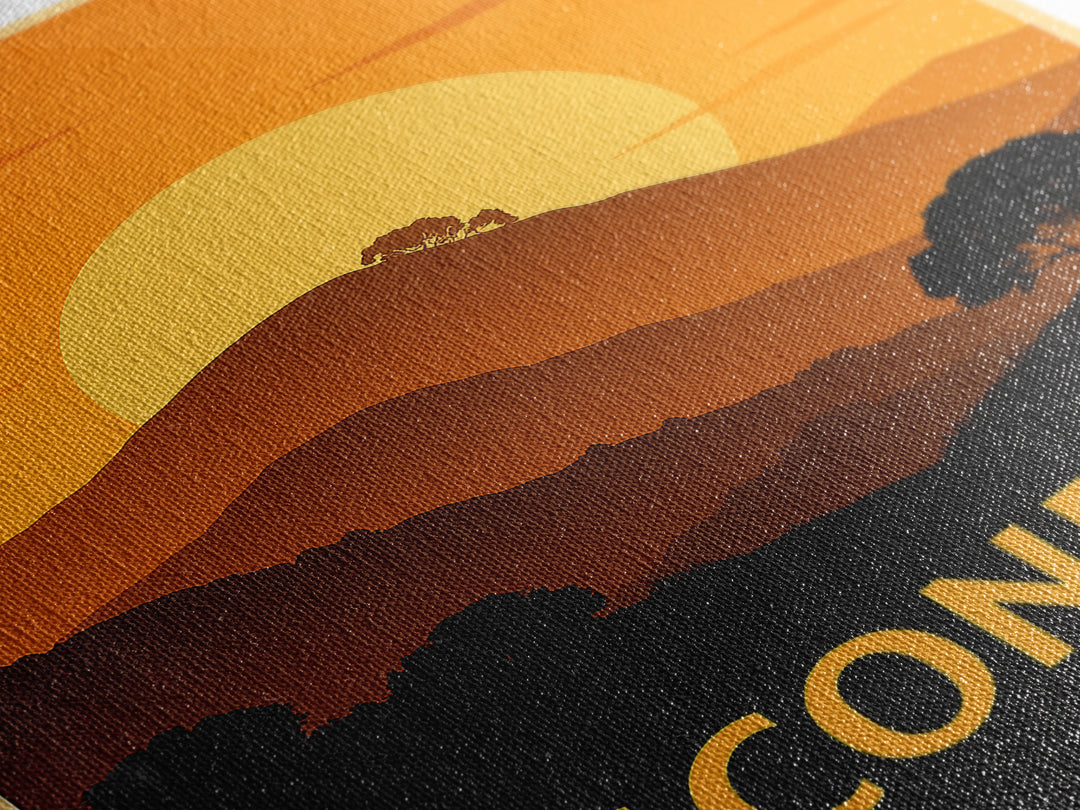 Escondido Travel Poster, Framed Canvas Print, Golden Travel Poster Art, Escondido City Art, Fine Art Print, Travel Art Print, Art Print