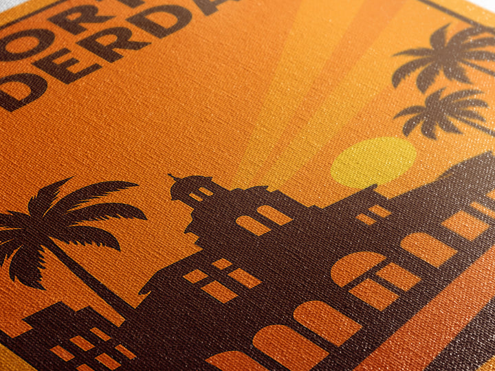 Fort Lauderdale Florida Travel Poster, Canvas Print, Golden Travel Poster Art, Fort Lauderdale Art Print, Travel Poster Set, City Art Print