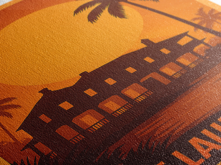 Fort Lauderdale Travel Poster, Canvas Print, Golden Travel Poster Art, Fort Lauderdale City Art, Travel Poster Art, Eclectic Wall Decor