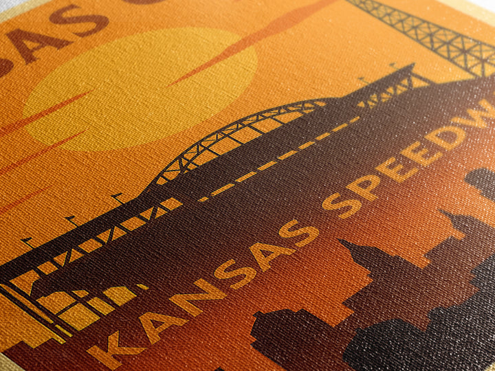 Kansas City Travel Poster, Framed Canvas Print, Vintage Deco Wall Art, Kansas City City Art, Living Room Wall Art, Mid Century Wall Art