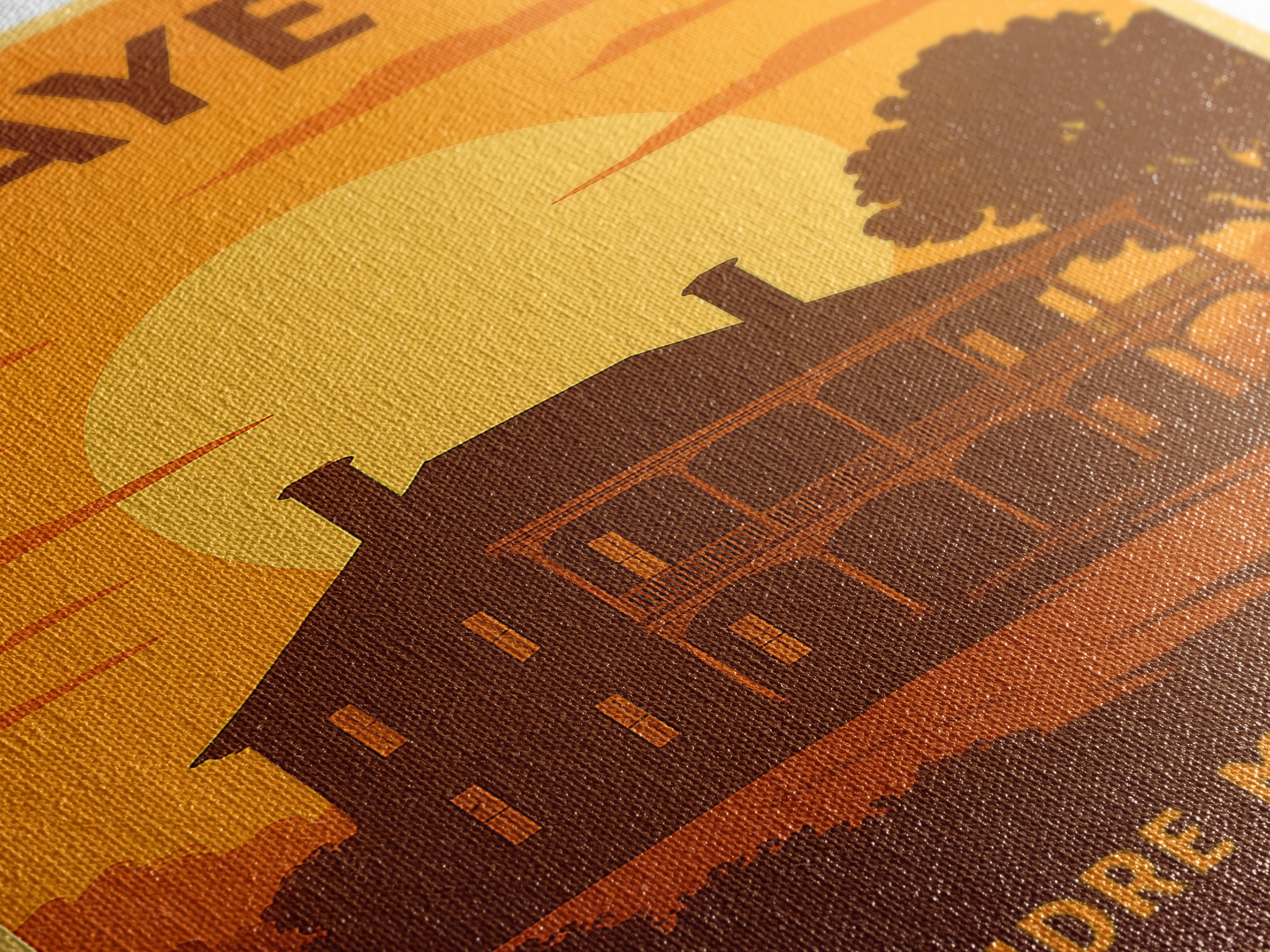 Lafayette Louisiana Travel Poster, Canvas Print, Golden Travel Poster Art, Lafayette Poster Print, Vintage City Art, Vintage City Poster