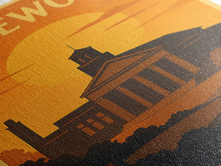 Lakewood Travel Poster, Canvas Print, Golden Travel Poster Art, Lakewood City Art, Modern Wall Decor, Home Office Decor, Fine Art Print