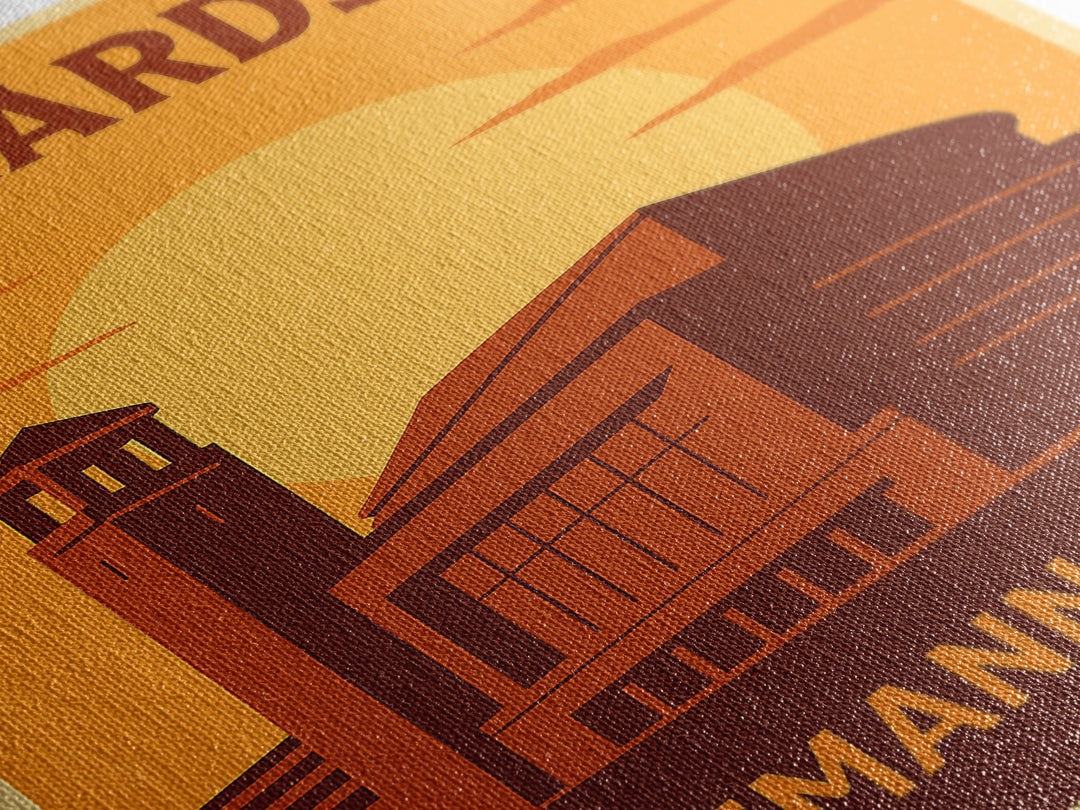 Richardson Texas Travel Poster, Canvas Print, Vintage Deco Wall Art, Richardson City Art, Gift For Travelers, Travel Print, Poster Art