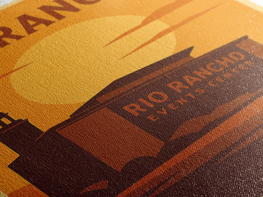 Rio Rancho New Mexico Travel Poster, Canvas Print, Vintage Deco Wall Art, Rio Rancho Poster Print, Mid Century Wall Art, Gift For Travelers