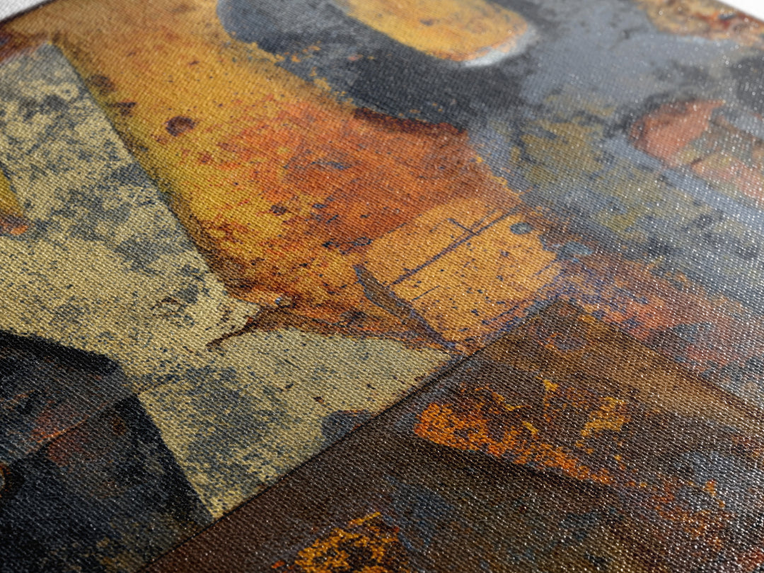 Rusty License Plate Collage Framed Canvas Print, Garage Art, Gallery Decor, Garage Decor, Fine Art, Motor, Contemporary Art, GAR-1x1-32
