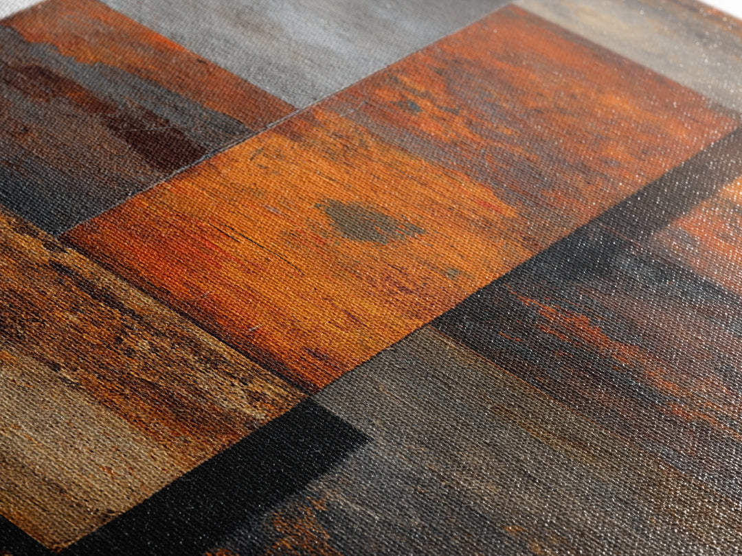 Steel and Rust Texture Abstract Panel Framed Canvas Print, Garage Art, Garage Art Poster, Garage Decor, Fine Art, Motor, GAR-3x1-15