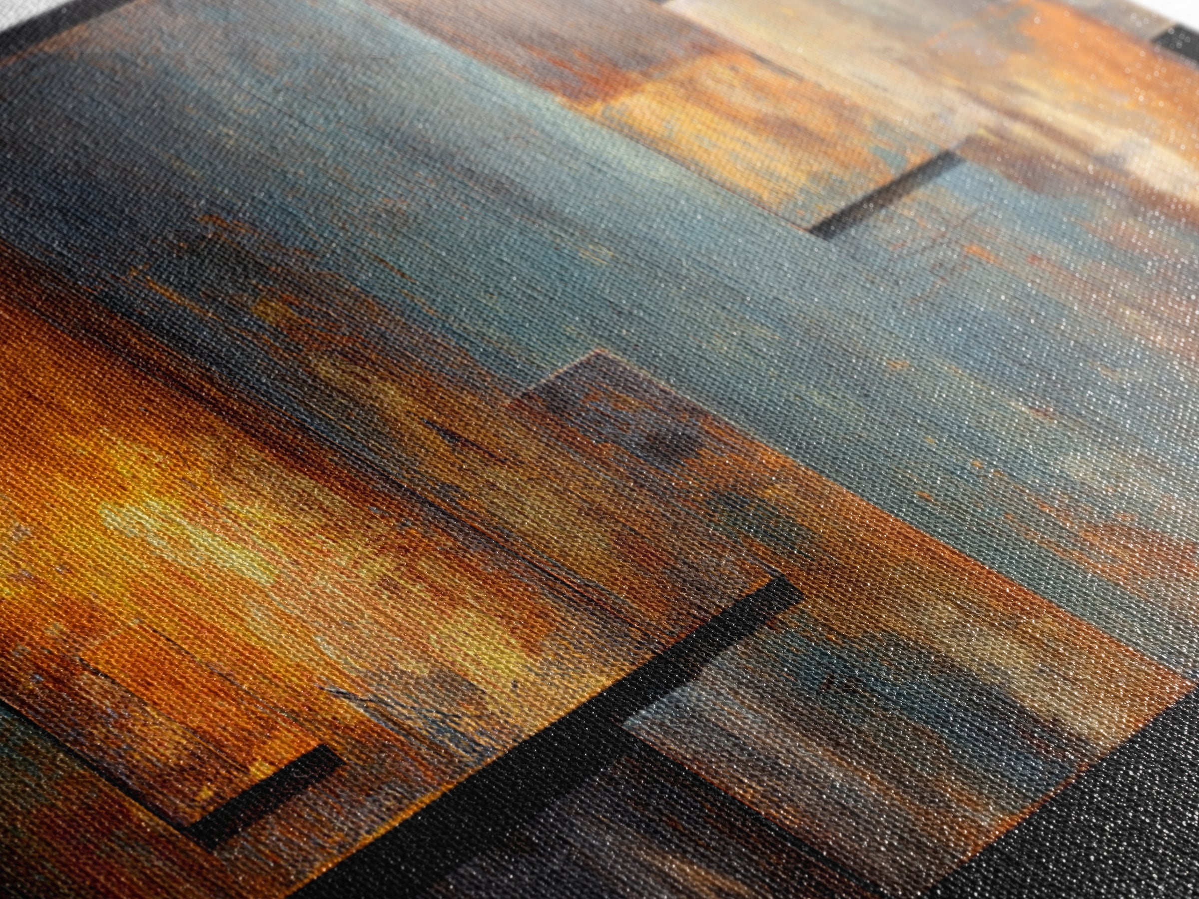 Steel and Rust Texture Abstract Panel Framed Canvas Print, Garage Art, Room Decor, Garage Decor, Abstract Art, Motor, GAR-3x1-63