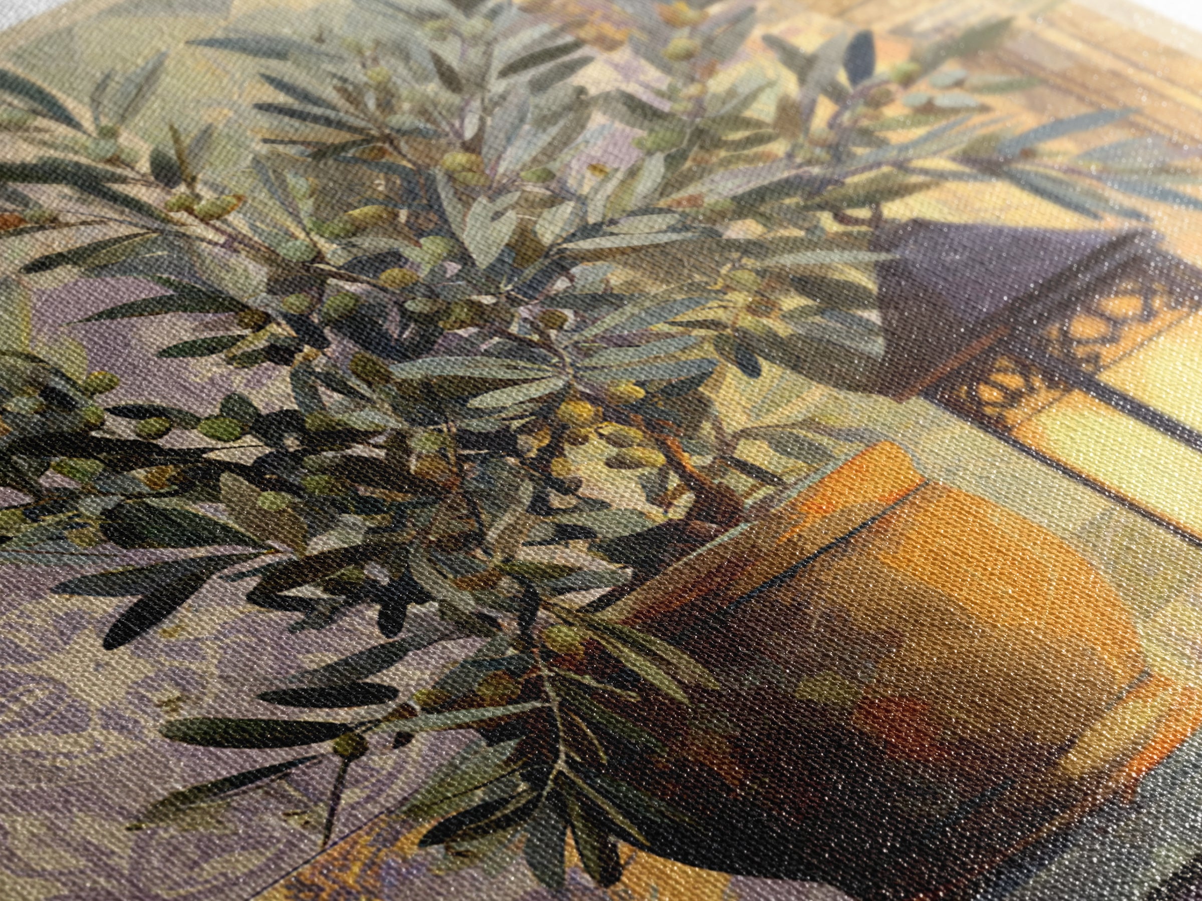 Olive Branch Still Life Canvas Print, Guest Bedroom Art, Minimalist Wall Art, Bedroom Decor, Fine Art, Guest, Luxury Decor, GBA-1x1-17