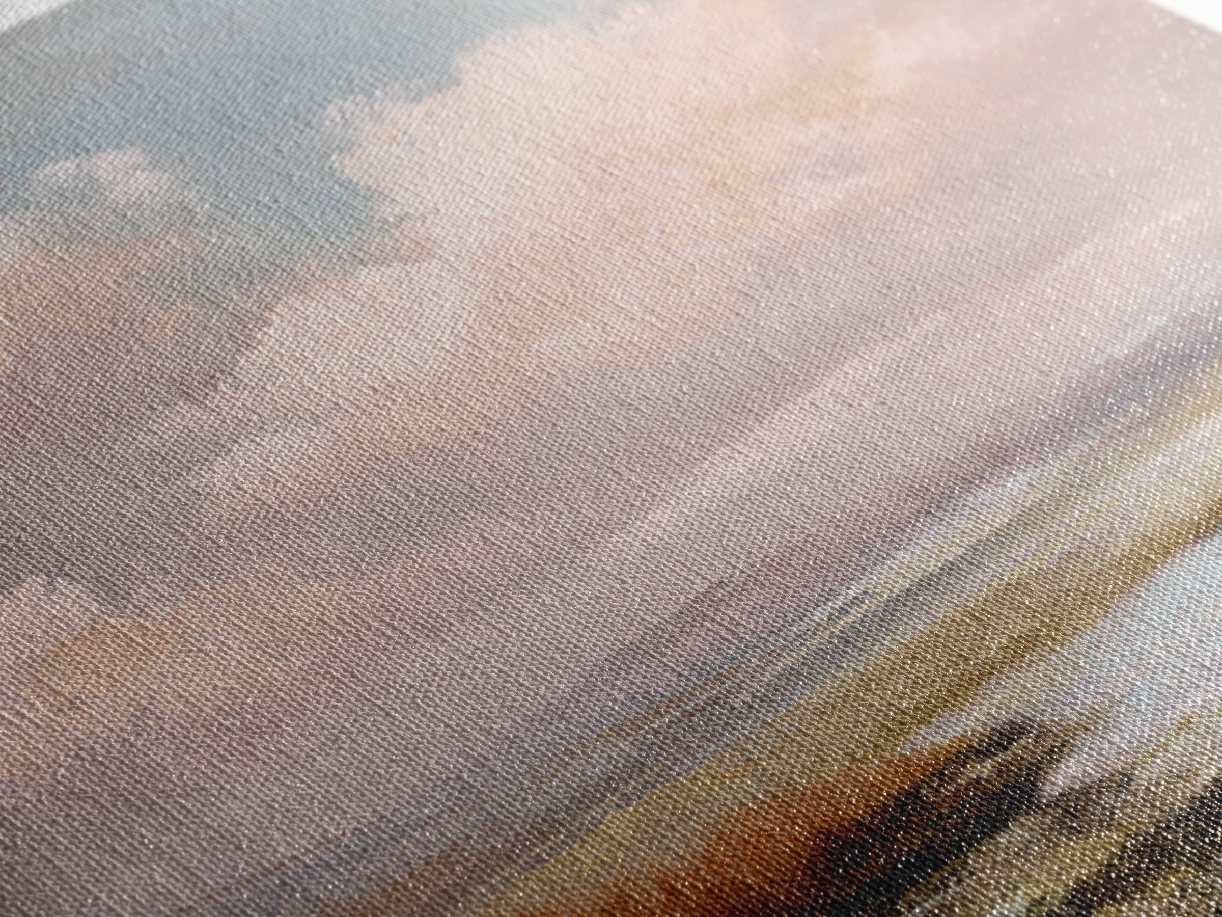 Romantic Cloudscape in Blush and Ivory Canvas Print, Guest Bedroom Art, Set of 3 Wall Art, Bedroom Decor, Fine Art, Guest, GBA-1x1-35