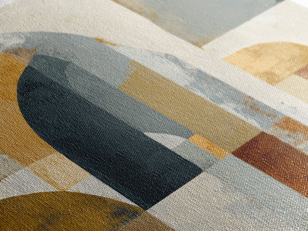 Warm Abstract Arches Framed Canvas Print, Guest Bedroom Art, Trendy Wall Art, Bedroom Decor, Abstract Art, Guest, GBA-1x1-51