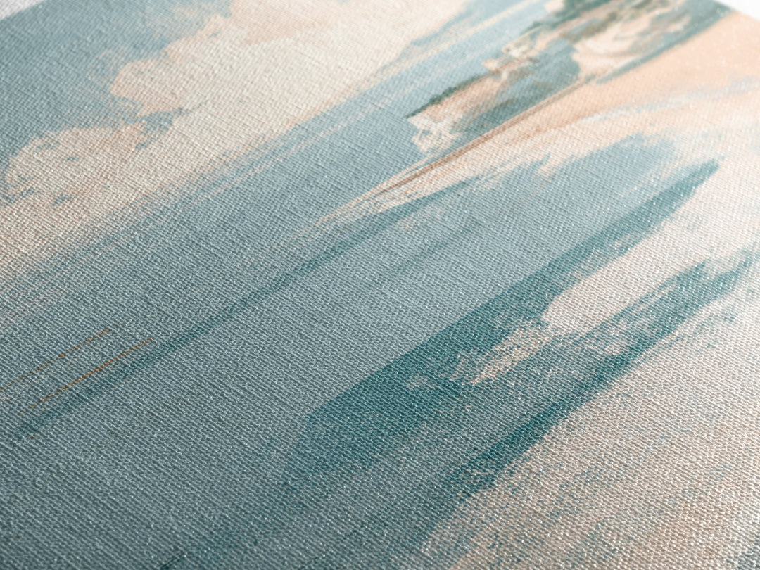 Coastal Dunes in Pale Blue and Sand Canvas Print, Guest Bedroom Art, Room Decor, Bedroom Decor, Fine Art, Guest, GBA-1x1-77
