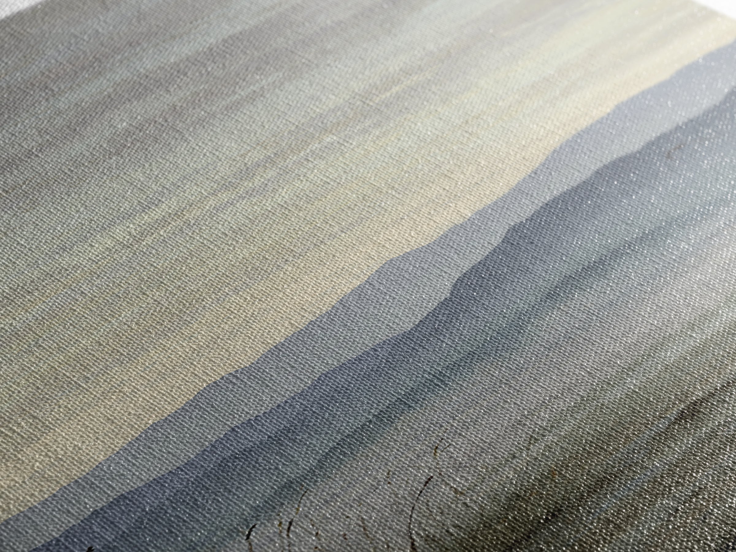 Soft Mountain Horizon Framed Canvas Print, Guest Bedroom Art, Poster, Bedroom Decor, Oil Painting, Guest, Farmhouse Decor, GBA-1x3-19