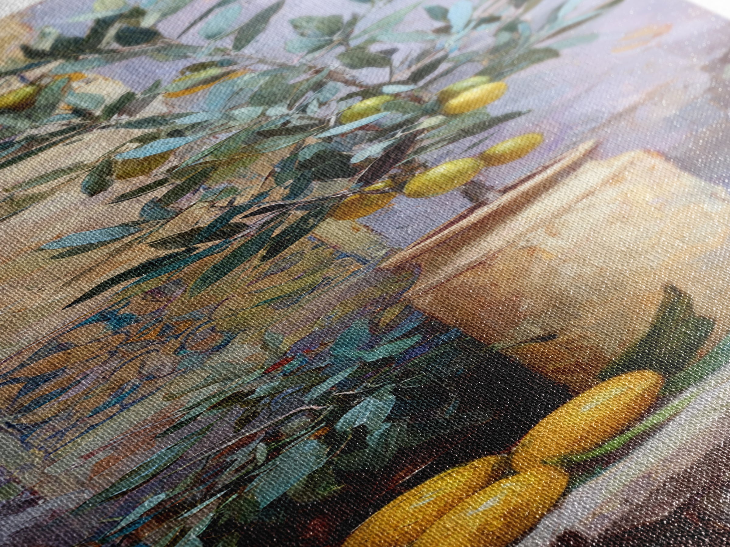 Olive Branch Still Life Canvas Print, Guest Bedroom Art, Trendy Wall Art, Bedroom Decor, Watercolor Art, Guest, GBA-1x3-5