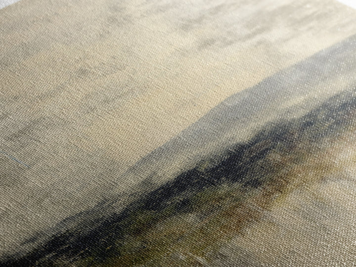 Gentle Rain over Distant Hills Canvas Print, Guest Bedroom Art, Bedroom Decor, Abstract Art, Guest, Living Room Decor, GBA-1x3-60
