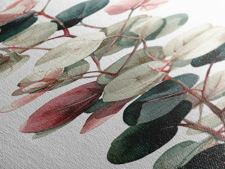 Calming Eucalyptus Watercolor Branches Framed Canvas Print, Guest Bedroom Art, Farmhouse Wall Art, Bedroom Decor, GBA-1x3-70
