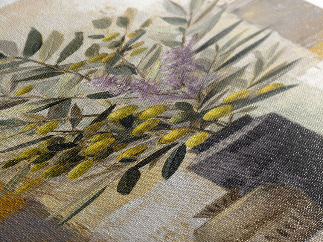 Olive Branch Still Life Canvas Print, Guest Bedroom Art, Art Print, Bedroom Decor, Fine Art, Guest, Home, Printable Wall Art, GBA-1x3-77