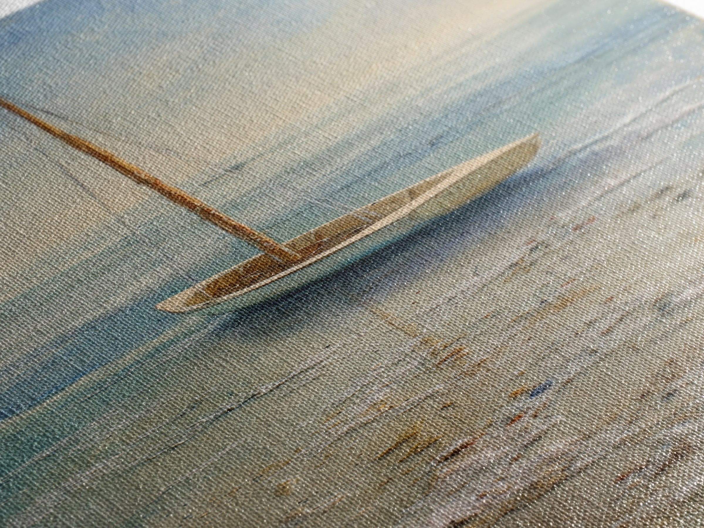 Soft Watercolor Sailboat on Quiet Water Canvas Print, Guest Bedroom Art, Bedroom Prints, Bedroom Decor, Fine Art, Guest, GBA-1x3-78