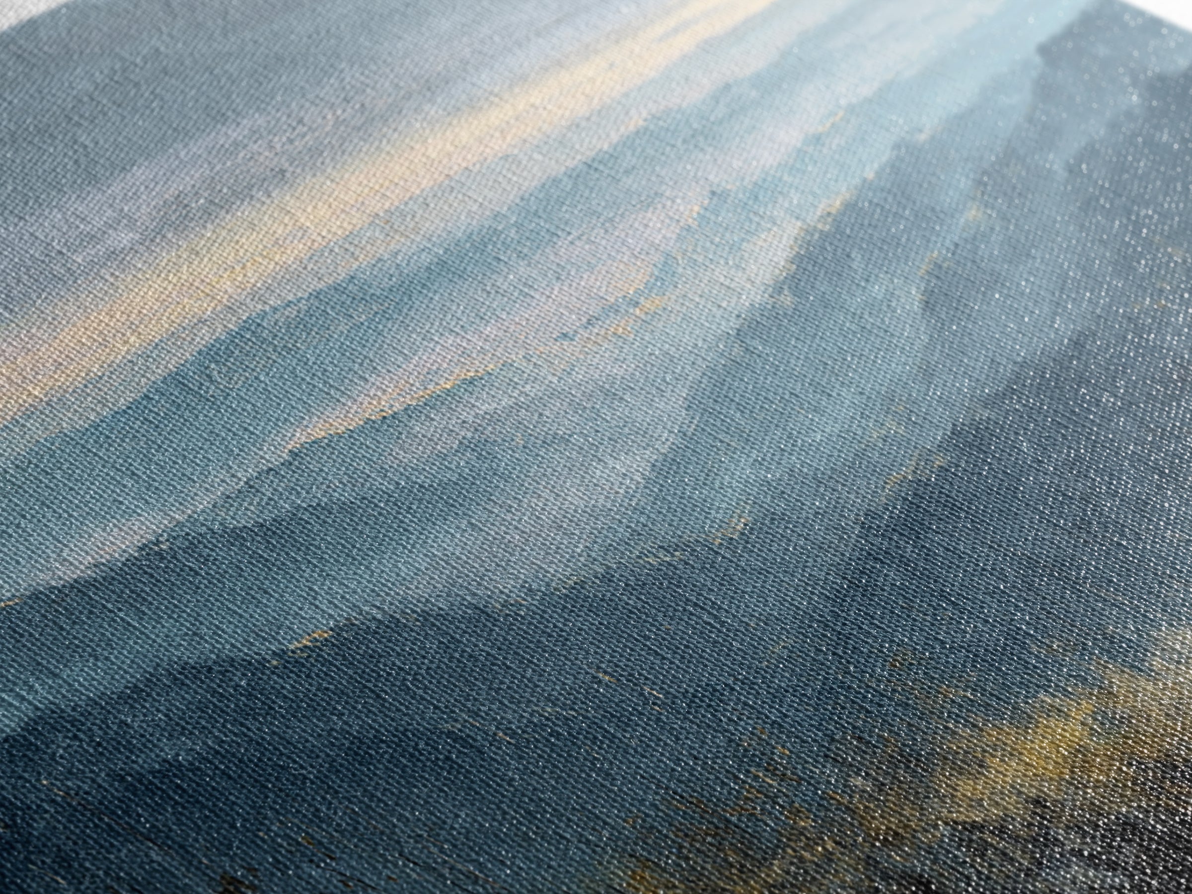 Soft Mountain Horizon Framed Canvas Print, Guest Bedroom Art, Fine Art Print, Bedroom Decor, Fine Art, Guest, Poster, GBA-2x1-27