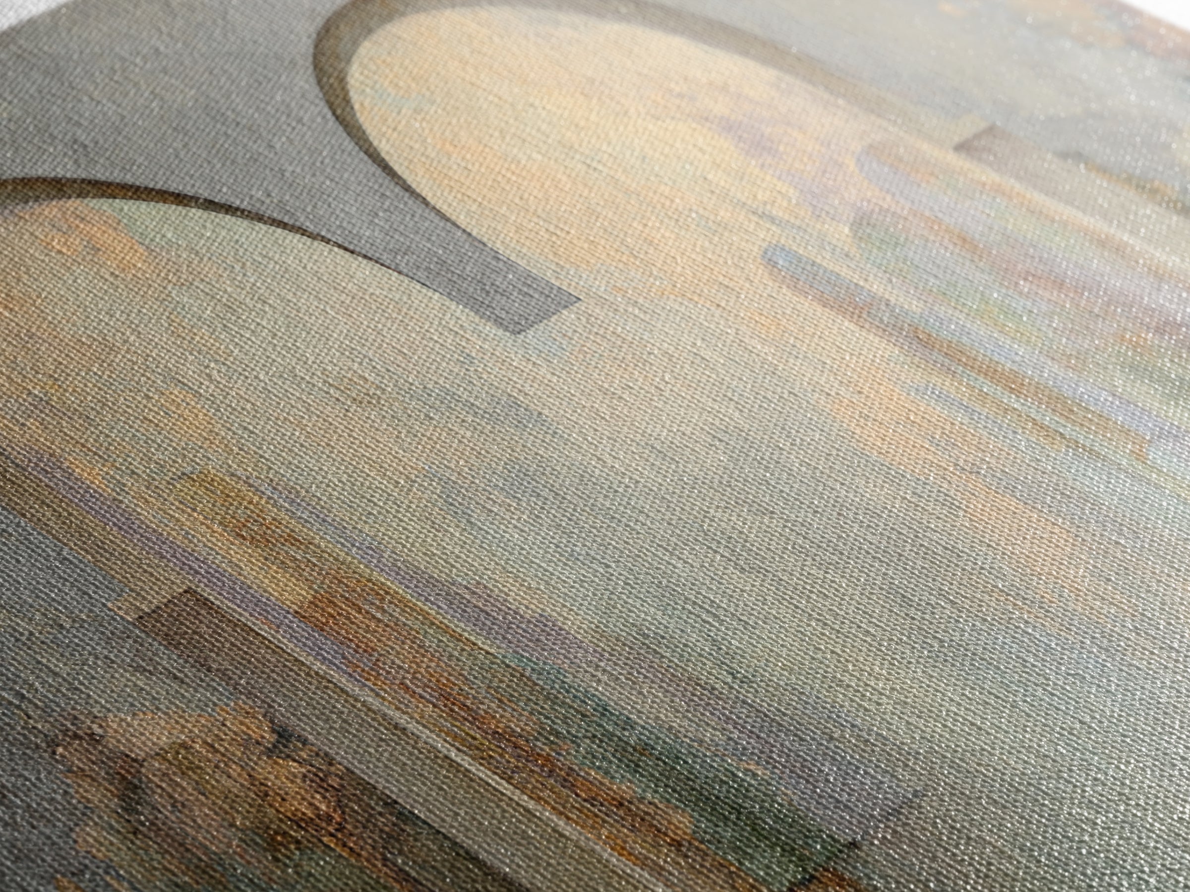 Gentle Rain over Distant Hills Canvas Print, Guest Bedroom Art, Textured Painting, Bedroom Decor, Abstract Art, Guest, GBA-2x1-44