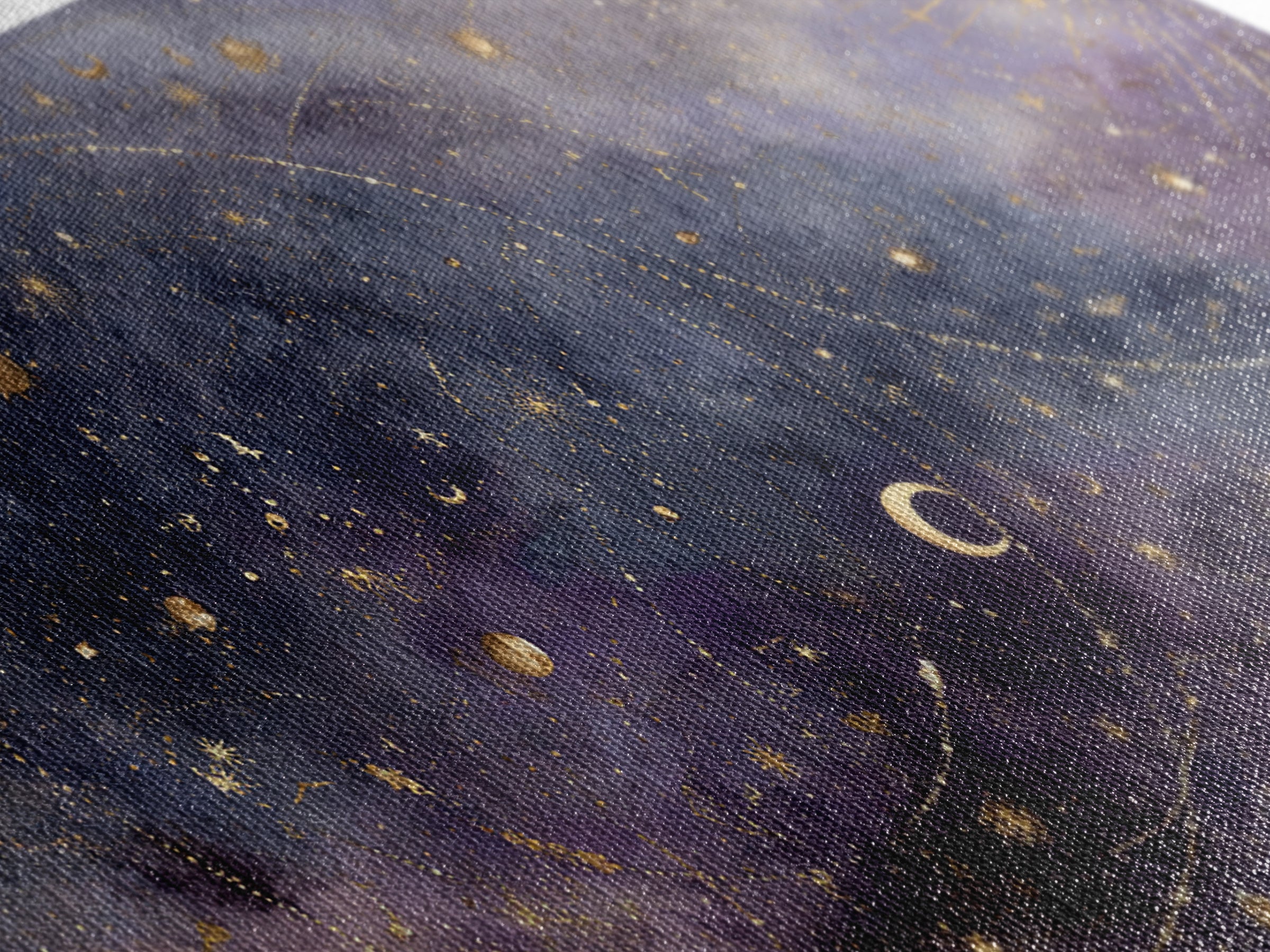 Minimal Moon and Stars Composition Framed Canvas Print, Guest Bedroom Art, Print, Bedroom Decor, Oil Painting, Guest, GBA-2x1-60