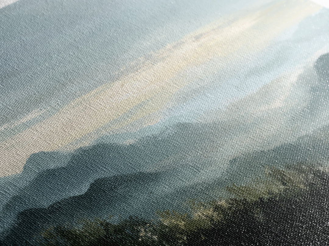 Soft Mountain Horizon Framed Canvas Print, Guest Bedroom Art, Farmhouse Decor, Bedroom Decor, Fine Art, Guest, Trendy Wall Art, GBA-2x1-99