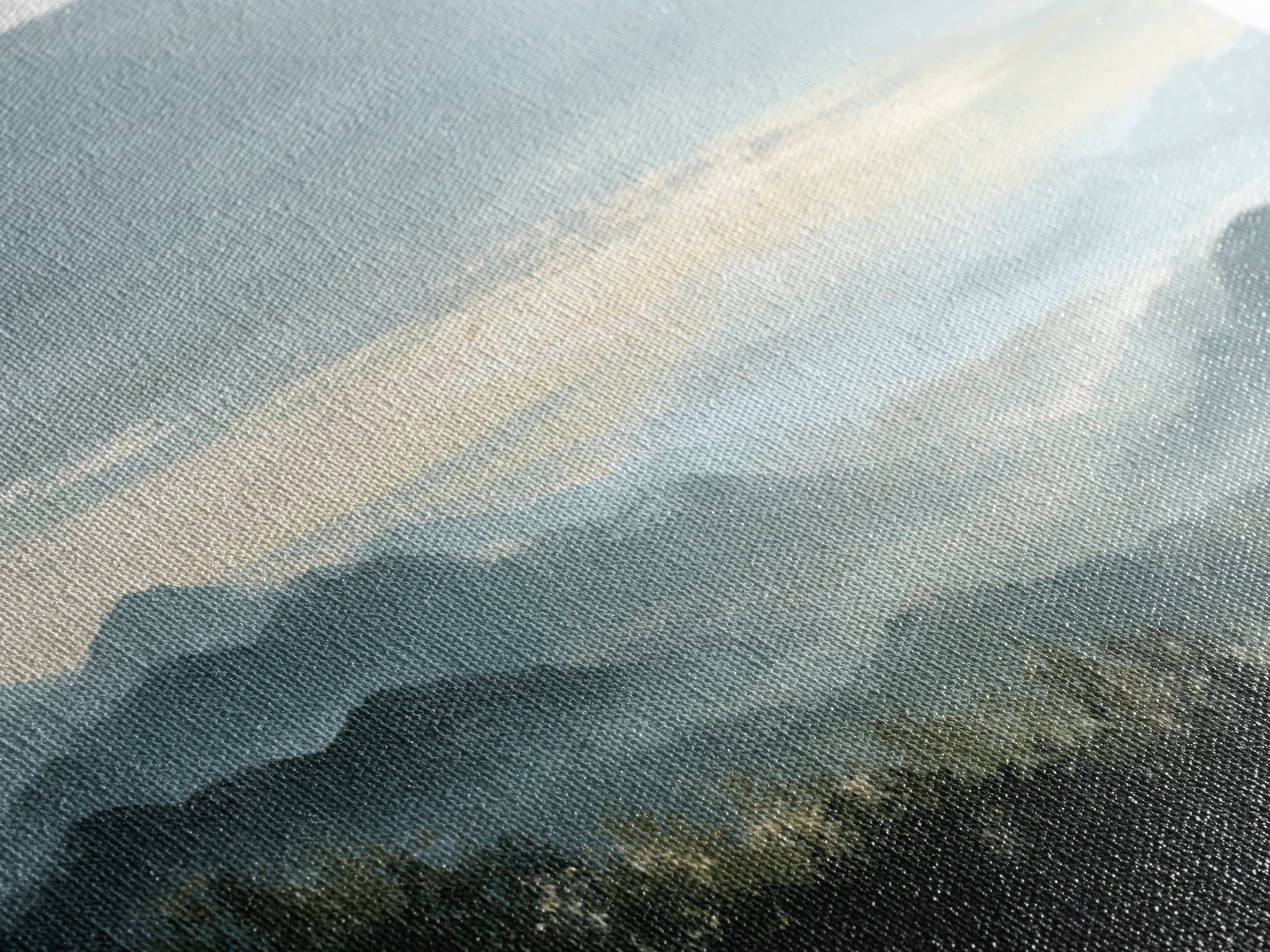 Soft Mountain Horizon Framed Canvas Print, Guest Bedroom Art, Farmhouse Decor, Bedroom Decor, Fine Art, Guest, Trendy Wall Art, GBA-2x1-99