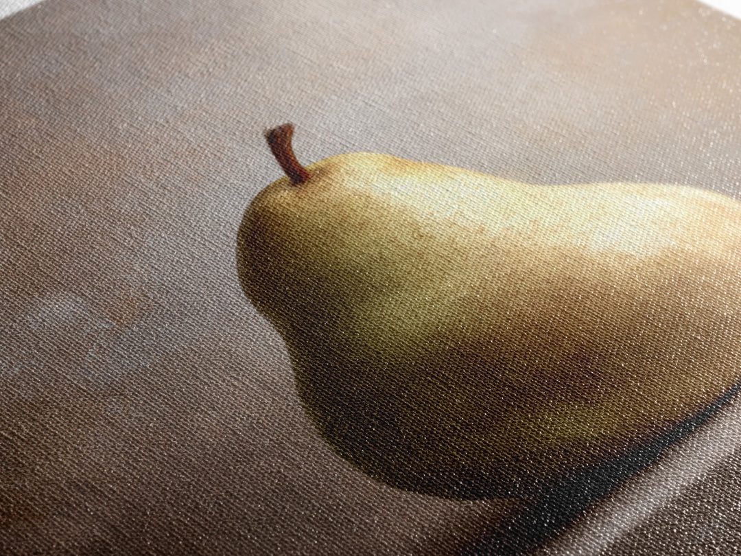 Classic Pear Still Life for Cozy Hospitality Framed Canvas Print, Guest Bedroom Art, Art Print, Bedroom Decor, Fine Art, Guest, GBA-2x3-100