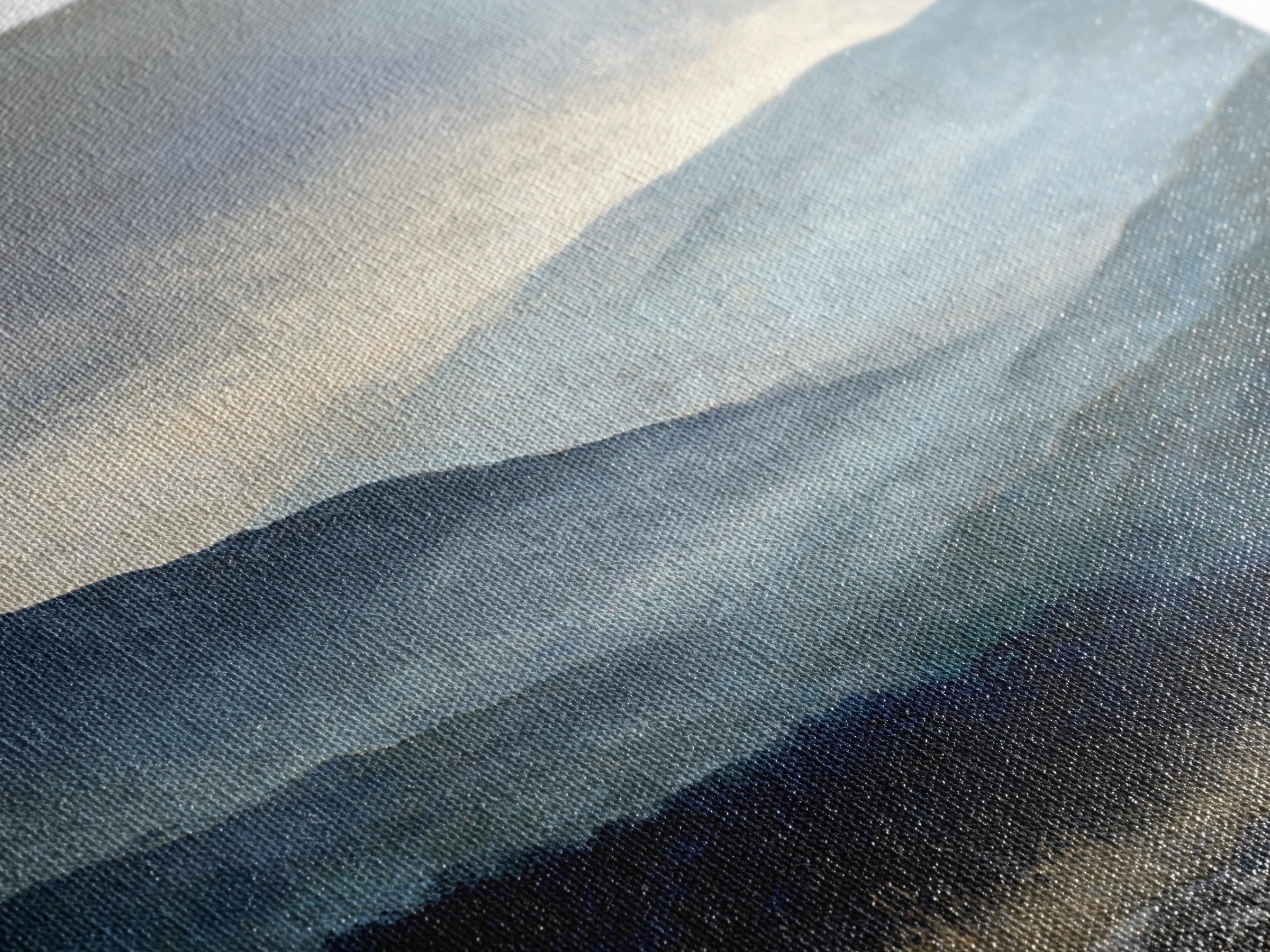 Soft Mountain Horizon Canvas Print, Guest Bedroom Art, Gallery Decor, Bedroom Decor, Oil Painting, Guest, Contemporary Art, GBA-2x3-15