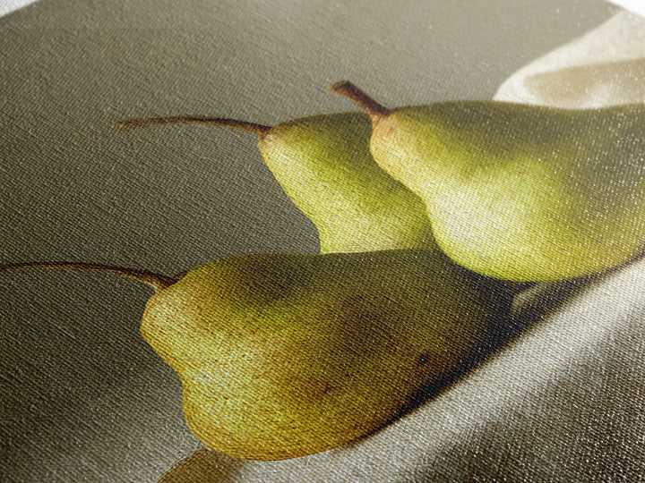 Classic Pear Still Life for Cozy Hospitality Framed Canvas Print, Guest Bedroom Art, Living Room Decor, Bedroom Decor, Guest, GBA-2x3-76