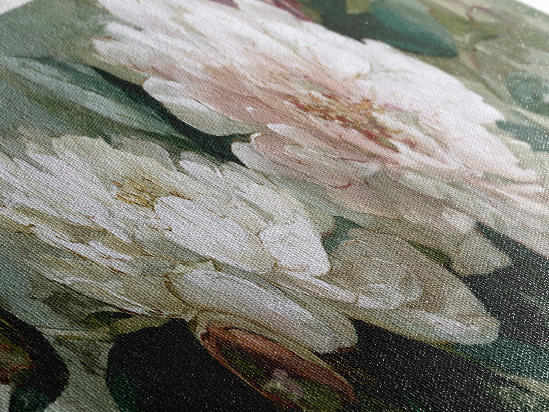 Neutral Peony Painting Framed Canvas Print, Guest Bedroom Art, Printable Art, Bedroom Decor, Abstract Art, Guest, GBA-3x1-1