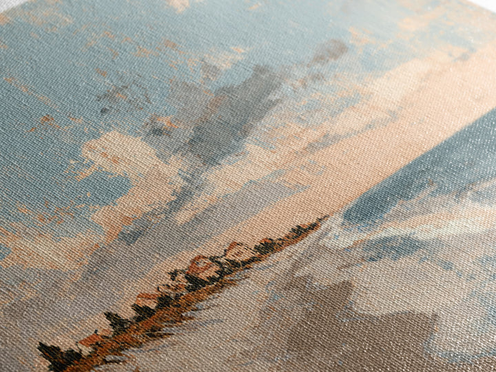 Coastal Dunes in Pale Blue and Sand Canvas Print, Guest Bedroom Art, Living Room Wall Art, Bedroom Decor, Fine Art, Guest, GBA-3x1-21