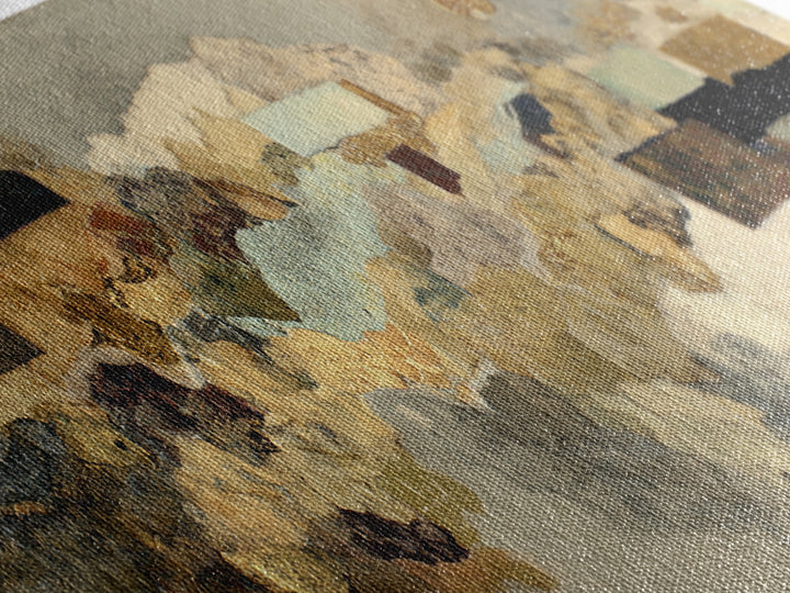 Abstract Woven Texture Canvas Print, Guest Bedroom Art, Cat Wall Art, Bedroom Decor, Abstract Art, Guest, Fine Art Print, GBA-3x1-6