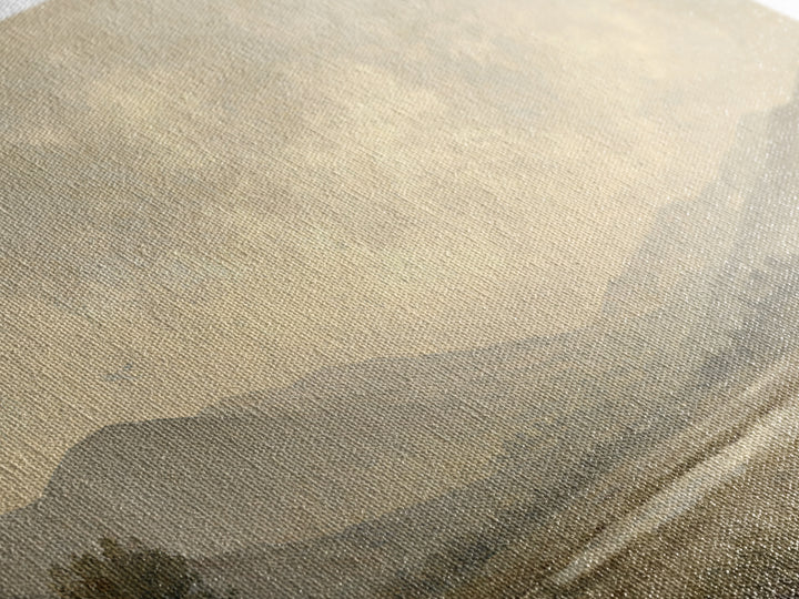 Gentle Rain over Distant Hills Framed Canvas Print, Guest Bedroom Art, Fine Art Print, Bedroom Decor, Oil Painting, Guest, GBA-3x2-100