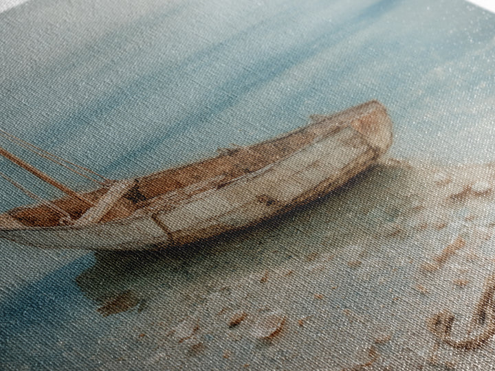 Soft Watercolor Sailboat on Quiet Water Canvas Print, Guest Bedroom Art, Wall Art Prints, Bedroom Decor, Oil Painting, Guest, GBA-3x2-22