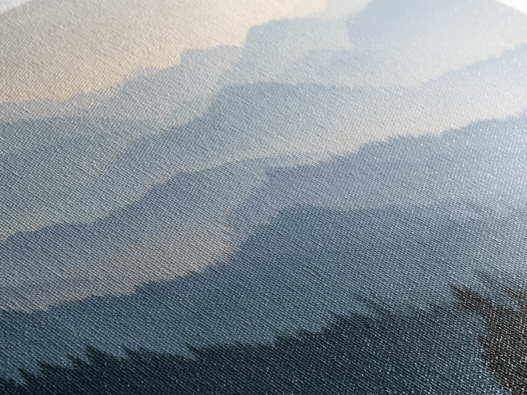 Soft Mountain Horizon Framed Canvas Print, Guest Bedroom Art, Trendy Wall Art, Bedroom Decor, Fine Art, Guest, GBA-3x2-35