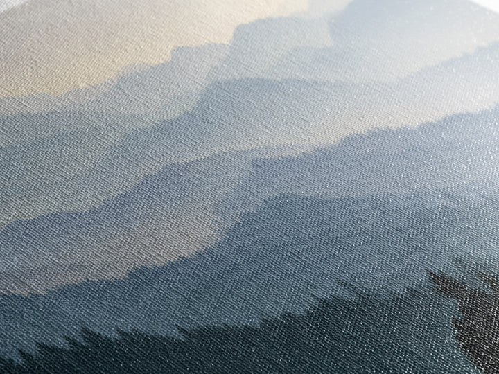 Soft Mountain Horizon Framed Canvas Print, Guest Bedroom Art, Trendy Wall Art, Bedroom Decor, Fine Art, Guest, GBA-3x2-35