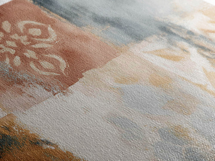 Warm Terracotta Shapes Framed Canvas Print, Guest Bedroom Art, Living Room Decor, Bedroom Decor, Guest, Farmhouse Wall Art, GBA-3x2-74