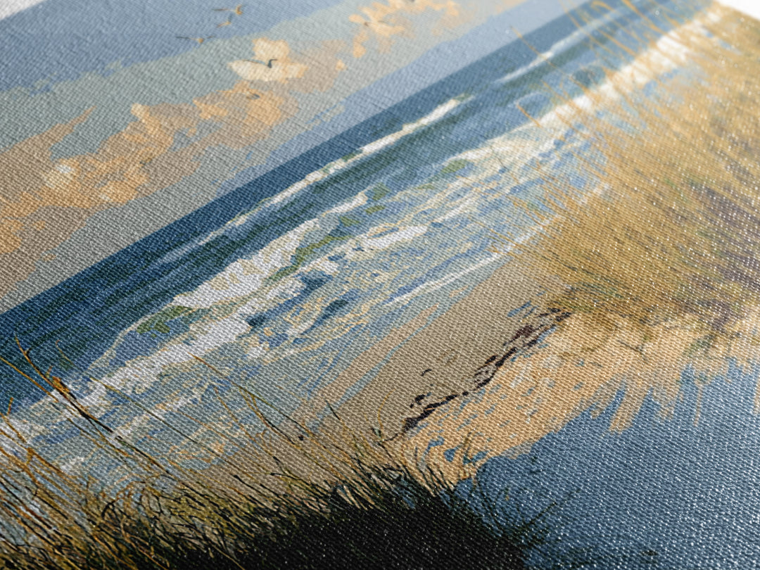 Coastal Dunes in Pale Blue and Sand Framed Canvas Print, Guest Bedroom Art, Downloadable Prints, Bedroom Decor, Fine Art, Guest, GBA-3x2-81
