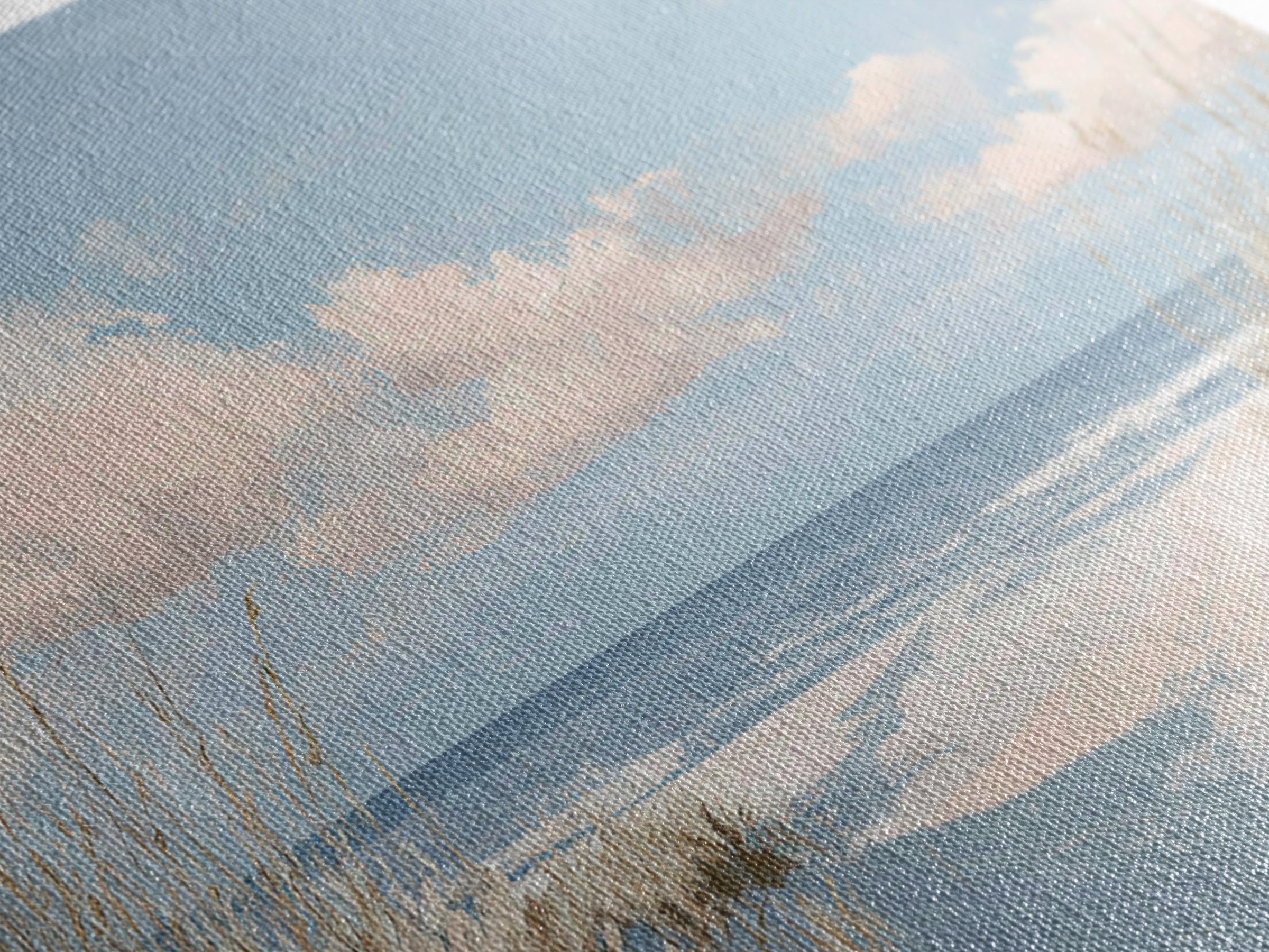 Coastal Dunes in Pale Blue and Sand Framed Canvas Print, Guest Bedroom Art, Farmhouse Decor, Bedroom Decor, Fine Art, Guest, GBA-3x2-9